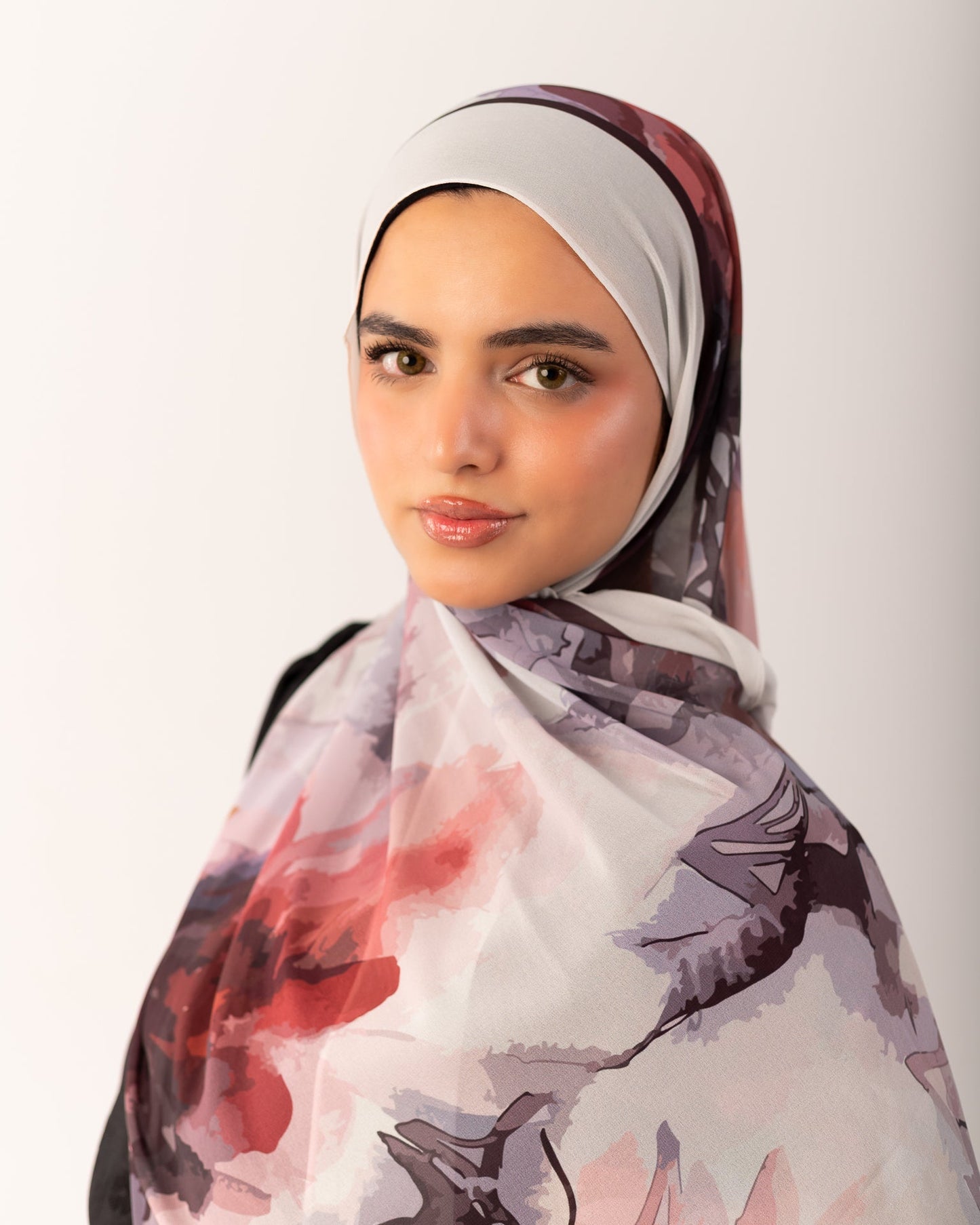 Printed Chiffon - Rosey Mist