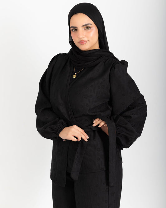 Noir Jacquard Set