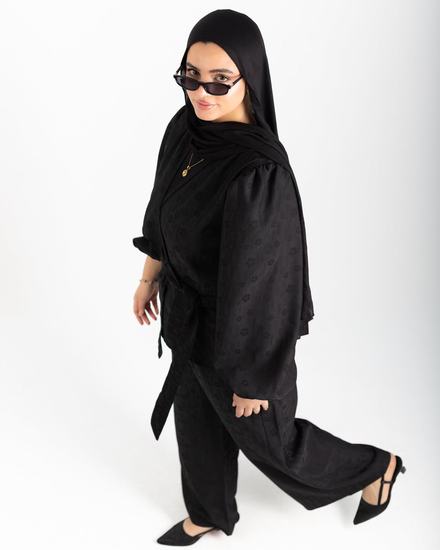 Noir Jacquard Set