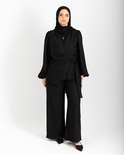 Noir Jacquard Set