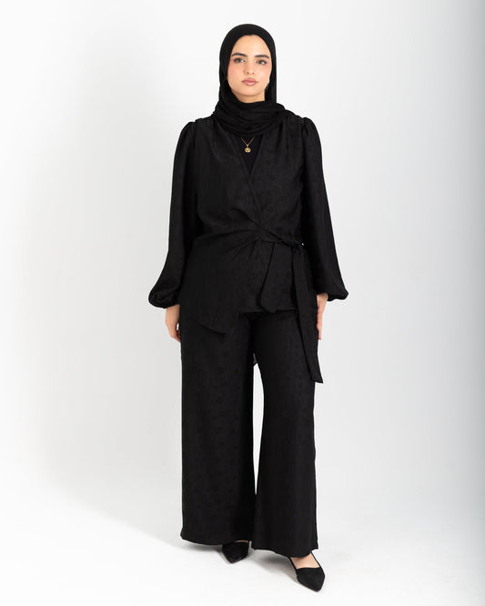 Noir Jacquard Set