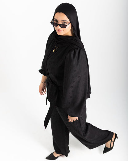 Noir Jacquard Set