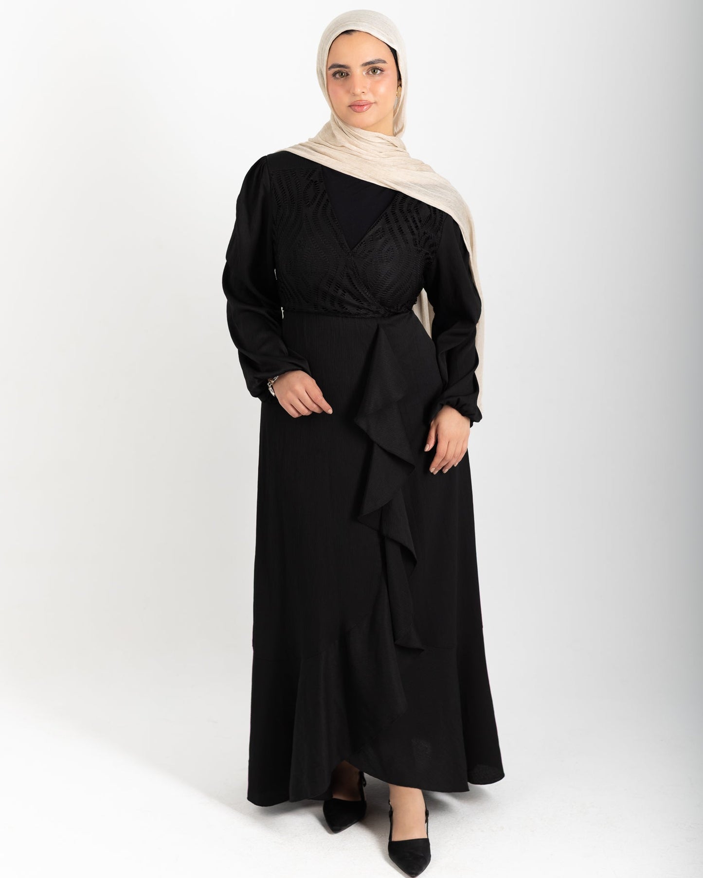 Elegant Ruffled Maxi Dress