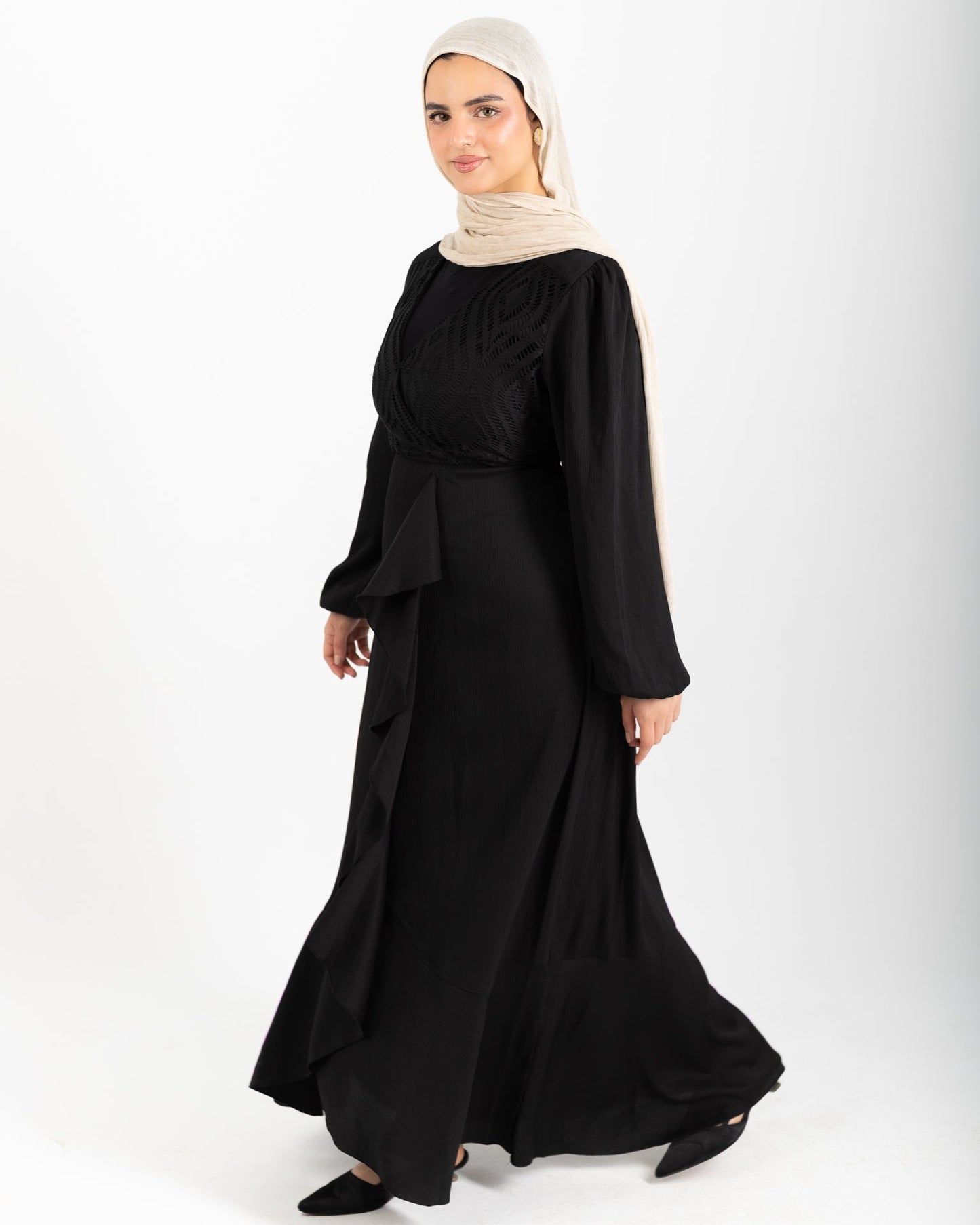 Elegant Ruffled Maxi Dress