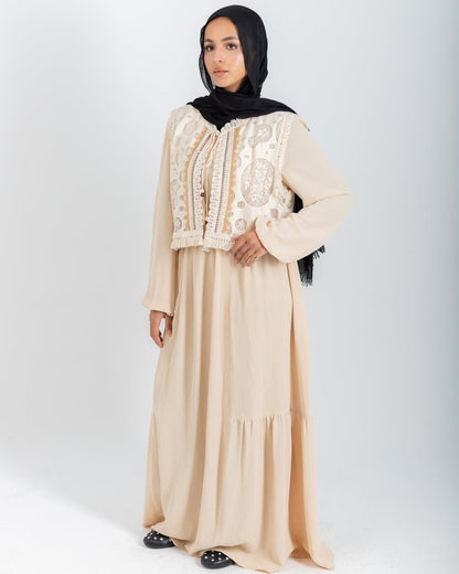 Embroidered Layered Maxi Dress