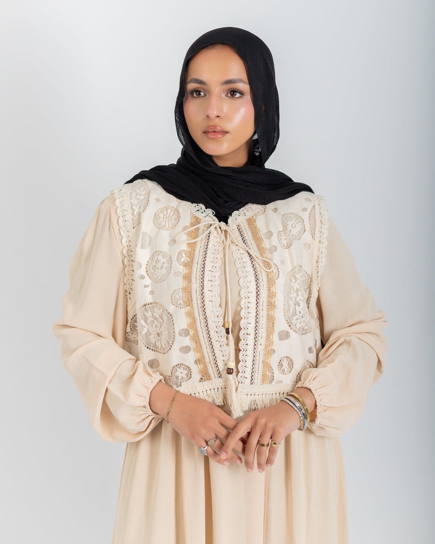 Embroidered Layered Maxi Dress