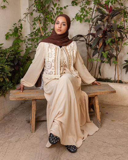 Embroidered Layered Maxi Dress